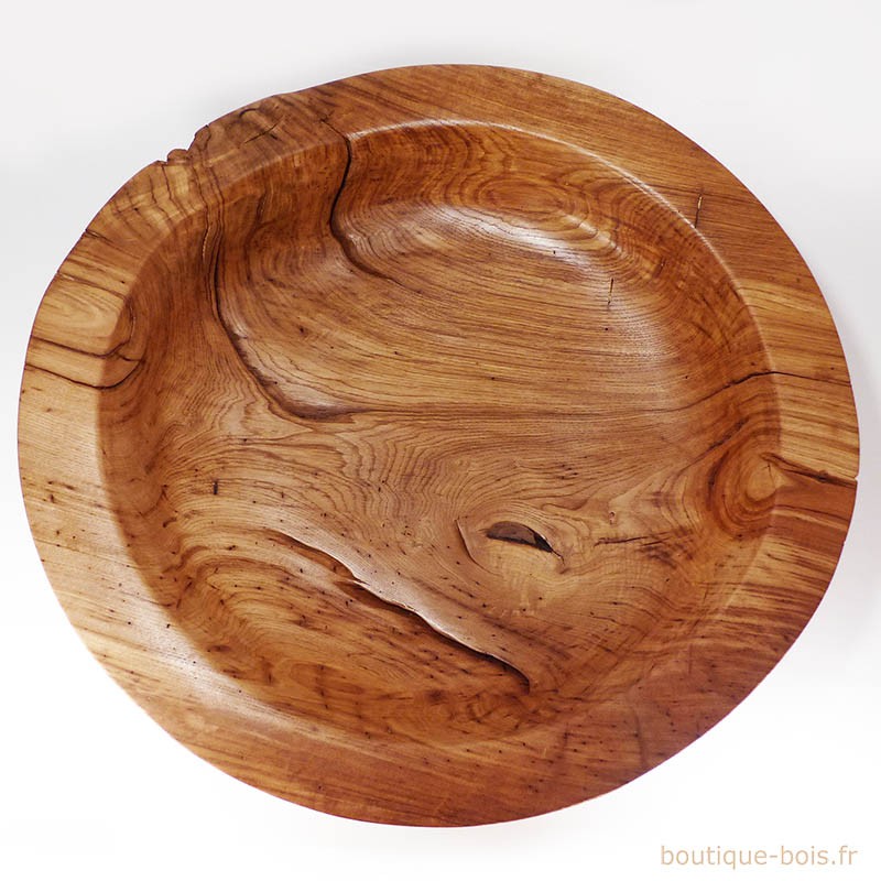 Grande coupe à fruits en bois