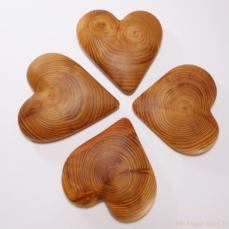 cœurs en bois