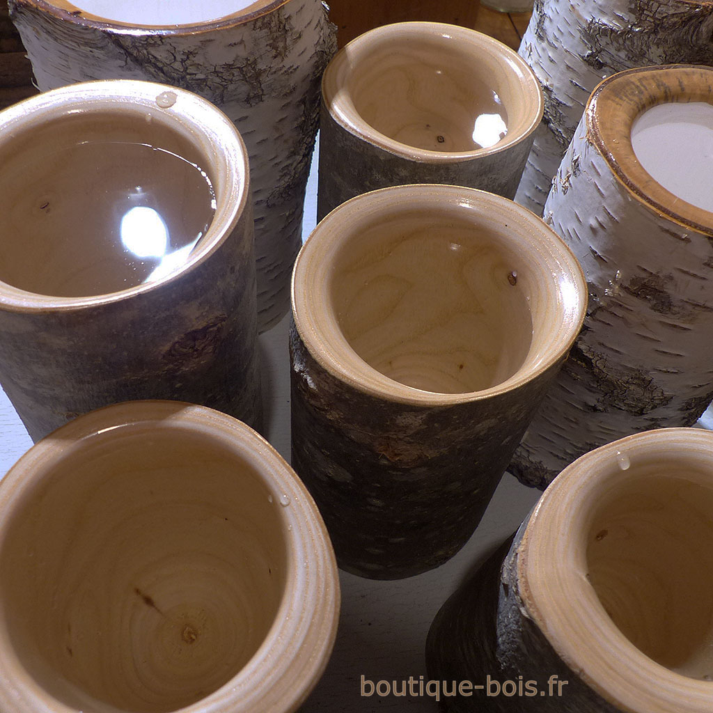 Vases en bois étanches